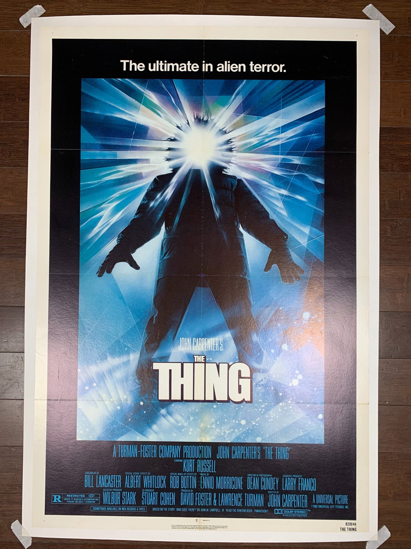 The Thing - John Carpenter (1982) US One Sheet Movie Poster LB: Title: The Thing - John Carpenter (1982) US One Sheet Movie Poster LB Description: The Thing - John Carpenter (1982) US One Sheet Movie Poster LB\n\nPlease refer to the attached photos to determine th