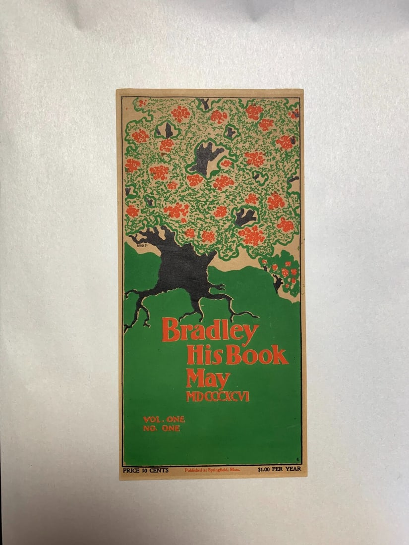 Bradley His Book - Art By William H. Bradley (1890's) 5x10.5 US Green Booklet Cover: Title: Bradley His Book - Art By William H. Bradley (1890's) 5x10.5 US Green Booklet Cover Description: Bradley His Book - Art By William H. Bradley (1890's) 5x10.5 US Green Booklet Cover\n\nPlease