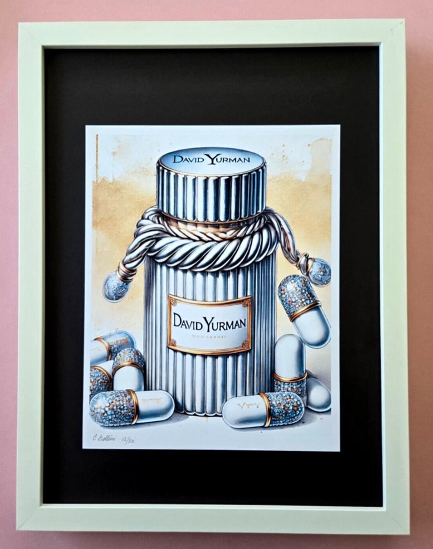 CHIARA BELLINI + DAVID YURMAN COMFORT PILLS Hand Signed Authentic LtdEd COA: In her latest project, Chiara Bellini launched a collection of pop art-inspired Pill Cases titled Luxury Pill Cases. Inspired by pop art icons Bellini reinterpreted this theme with a modern and sophis