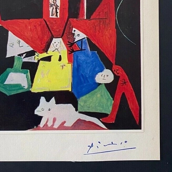 PABLO PICASSO+ ORIGINAL 1969 + SIGNED + HAND TIPPED + FRAMED + MAIDS OF HONOR - 3