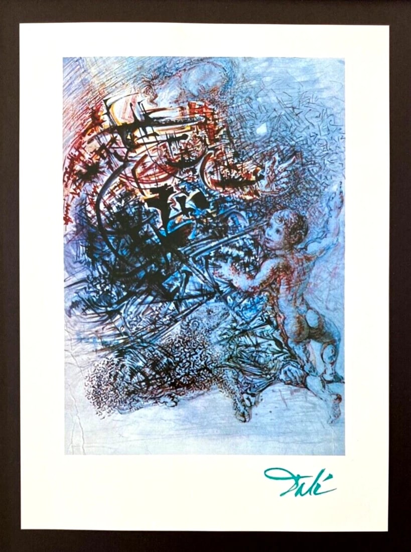 SALVADOR DALI | Vintage 1970 Signed | Framed Offset Lithograph | New Frame - 3