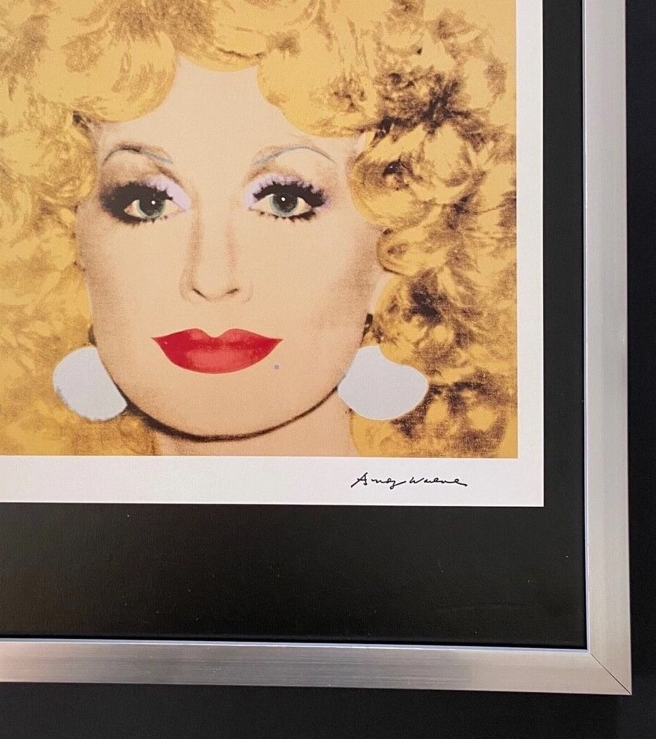 Andy Warhol Dolly Parton Signed 1984 Vintage Print Framed Pop Art Collector Piec - 4