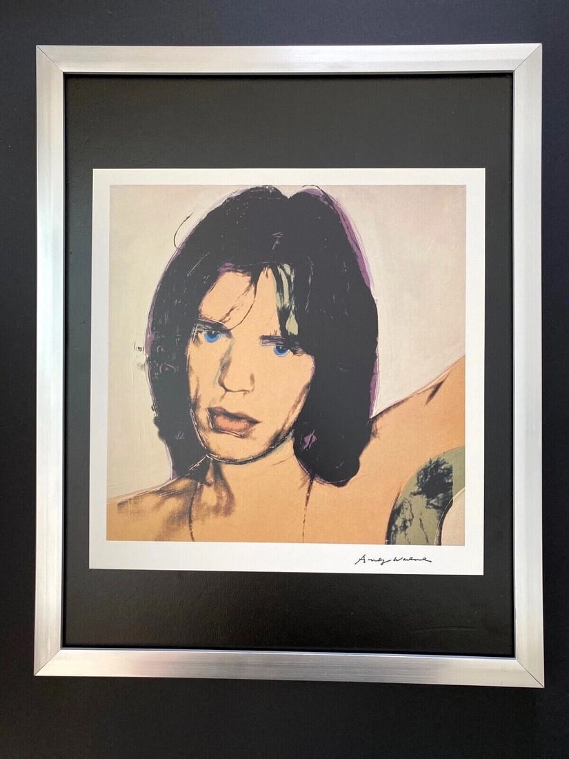 ANDY WARHOL Mick Jagger Signed 1984 Vintage Print Framed Pop Art Collector Piece (1 of 5)