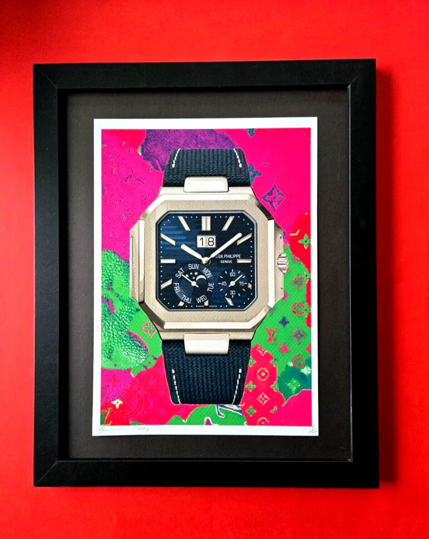 Death NYC Pop Art Print Hand Signed Framed 16X12in LtdEd. My Patek P with COA - 2