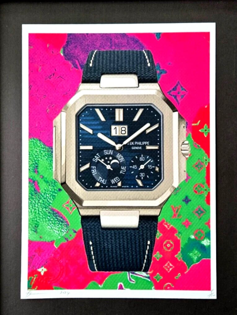 Death NYC Pop Art Print Hand Signed Framed 16X12in LtdEd. My Patek P with COA - 4