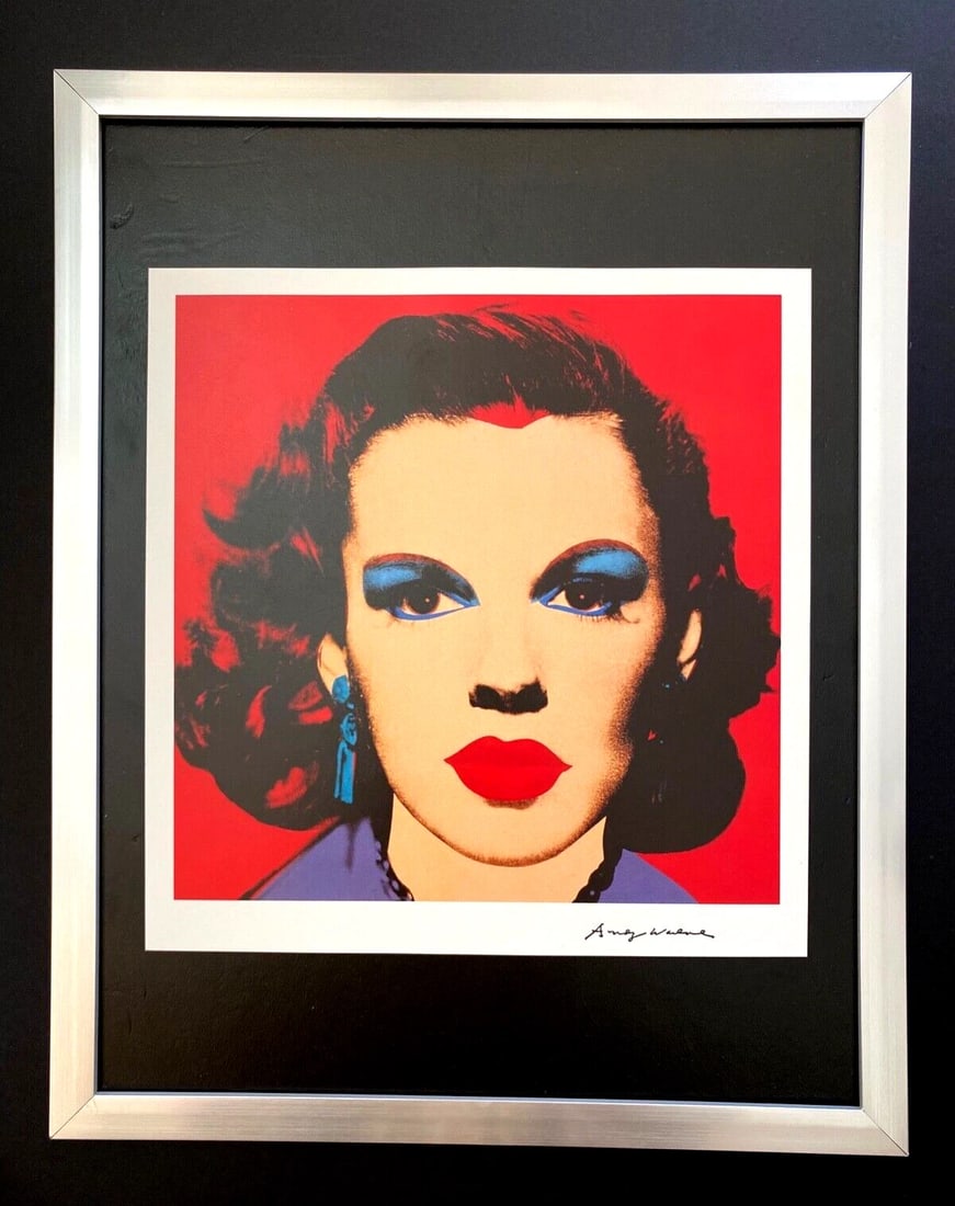 Andy Warhol | Vintage 1984 Judy Garland Print Signed | Mounted and Framed: Up for Auction this Beautiful and Scarce Vintage 1984 Offset Lithograph after Andy Warhol " Judy Garland " Facsimile Signature in ink Art Print is about 10 X 9 1/2 in. This piece is mounted on a 11 x