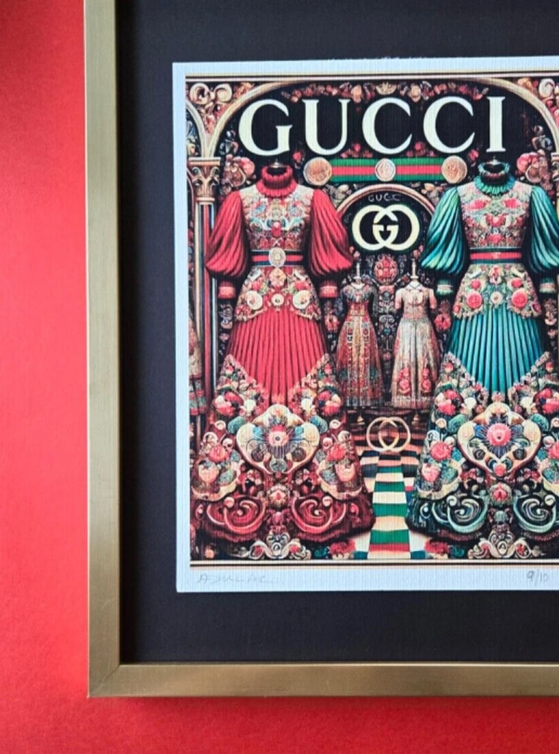 ALEXANDER DULAC | GUCCI Hand Signed Authentic Print COA Ready to Hang - 4