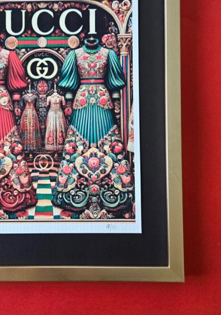 ALEXANDER DULAC | GUCCI Hand Signed Authentic Print COA Ready to Hang - 5