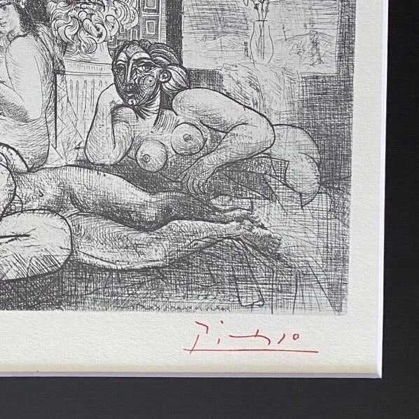 Pablo Picasso | Artistic Figures | 1956 Signed Lithograph | Matted to 11x14 LtdEd. - 3