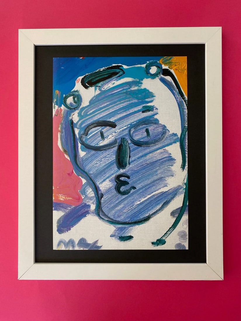 PETER MAX | AWESOME | 1990'S SIGNED PRINT | POP ART | NEW 14X11 IN. FRAME: We have for Sale this Print After PETER MAX AWESOME PRINT ON GLOSSY PAPER SIGNED ON THE PLATE FULL OF COLOR PRINT SIZE OF THE PRINT IS ABOUT : 11 X 8 in FRAME COVERS AN AREA OVER 16 X 13 in MOUNTED AN