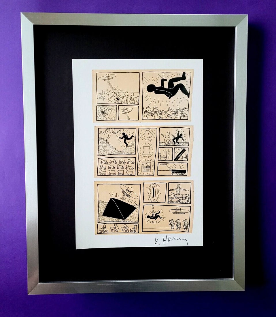 Keith Haring | Vintage Print Signed | Mounted & Framed in Silver - 2