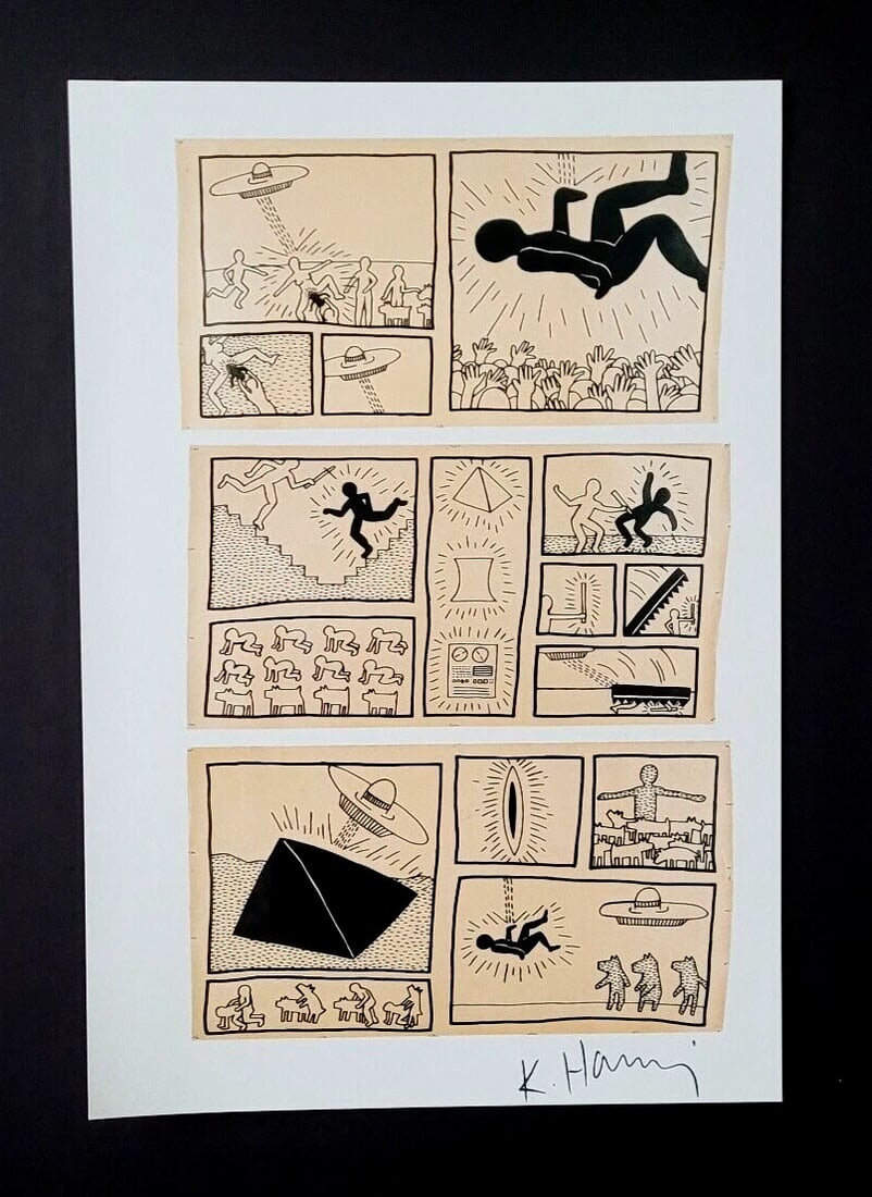 Keith Haring | Vintage Print Signed | Mounted & Framed in Silver - 3