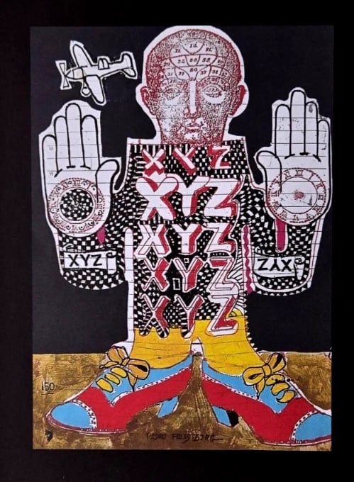 Pedro Friedeberg + Signed Print Framed + Ready to Hang + The Alphabet Aviator - 3