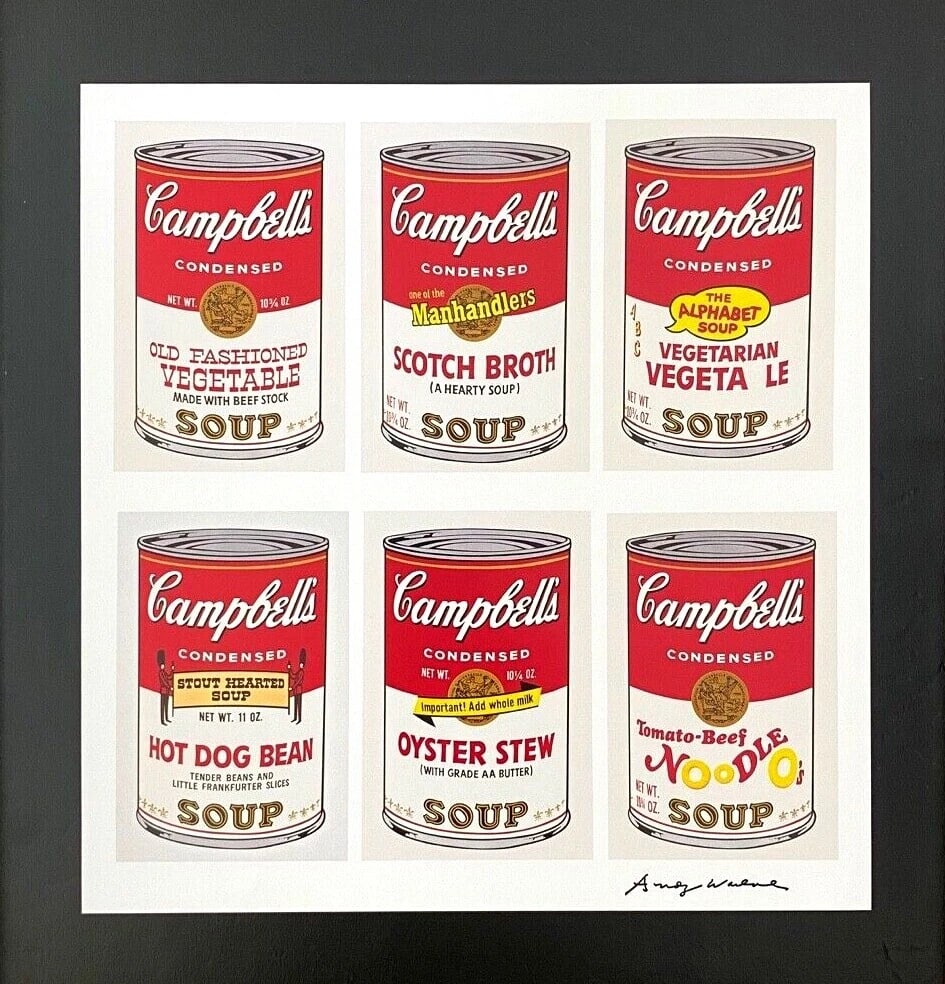 ANDY WARHOL | CAMPBELL'S SOUP SIGNED VINTAGE PRINT | MOUNTED AND FRAMED - 3