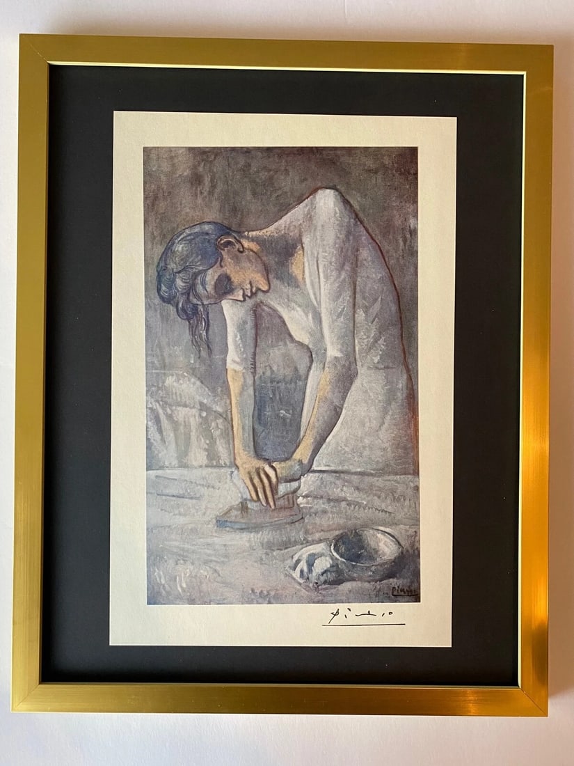 PABLO PICASSO+ ORIGINAL 1954 + SIGNED + HAND TIPPED & FRAMED COLOR PLATE - 2
