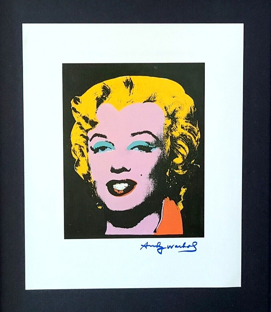 Andy Warhol " Marilyn Monroe" Vintage Signed Print + Mounted & Framed - 3