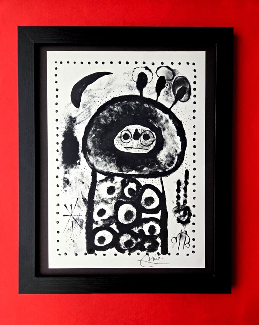 Joan Miro | Vintage 1958 Signed Colorful Print | Mounted and Framed (1 of 4)