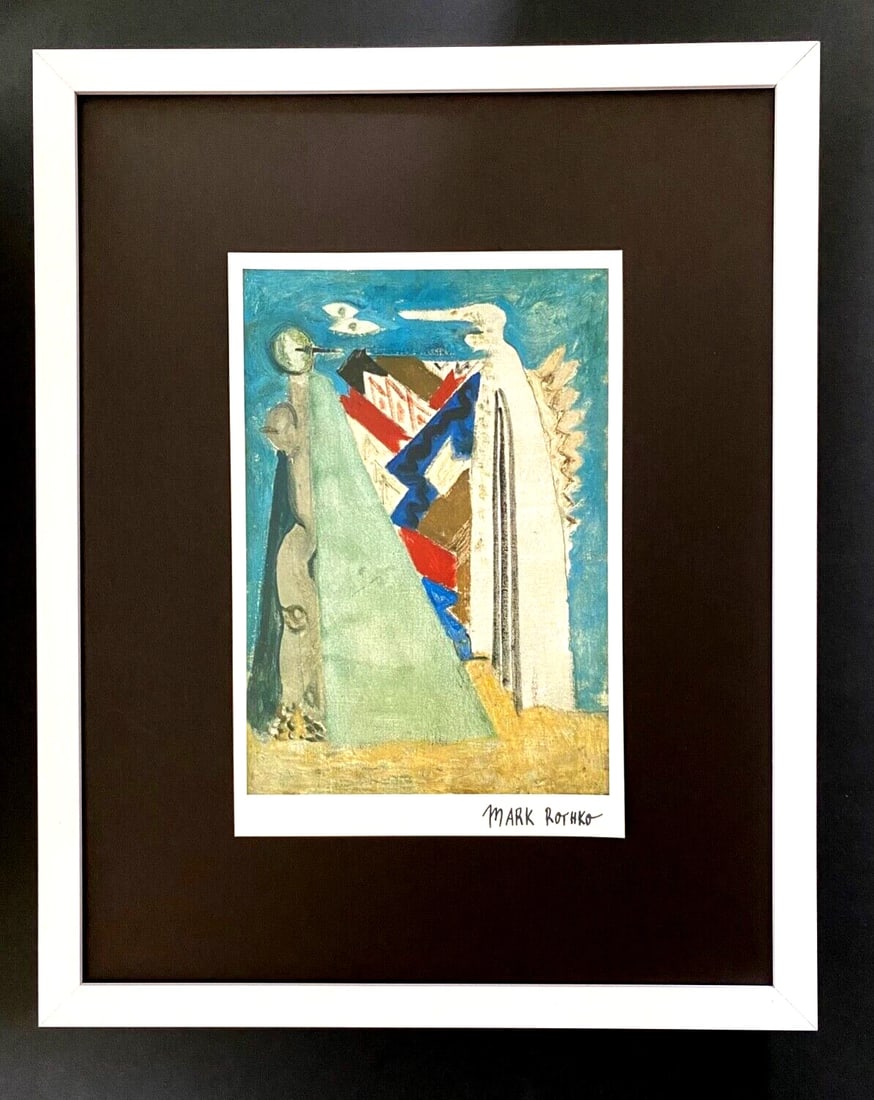 MARK ROTHKO + SIGNED PRINT + ABSTRACT ART + EXPRESSIONIST + MINIMALIST FRAMED - 2