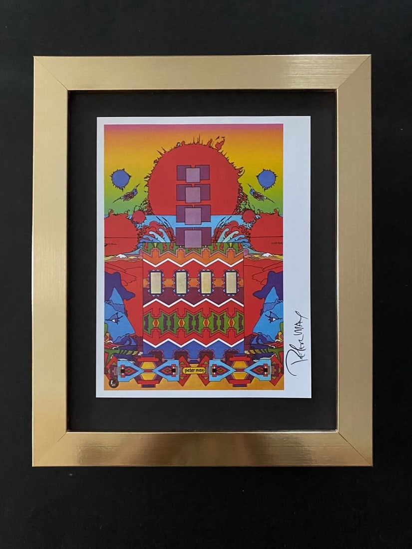 Peter Max | Vintage Print Signed | Mounted in a New 10x8 in Frame - 2