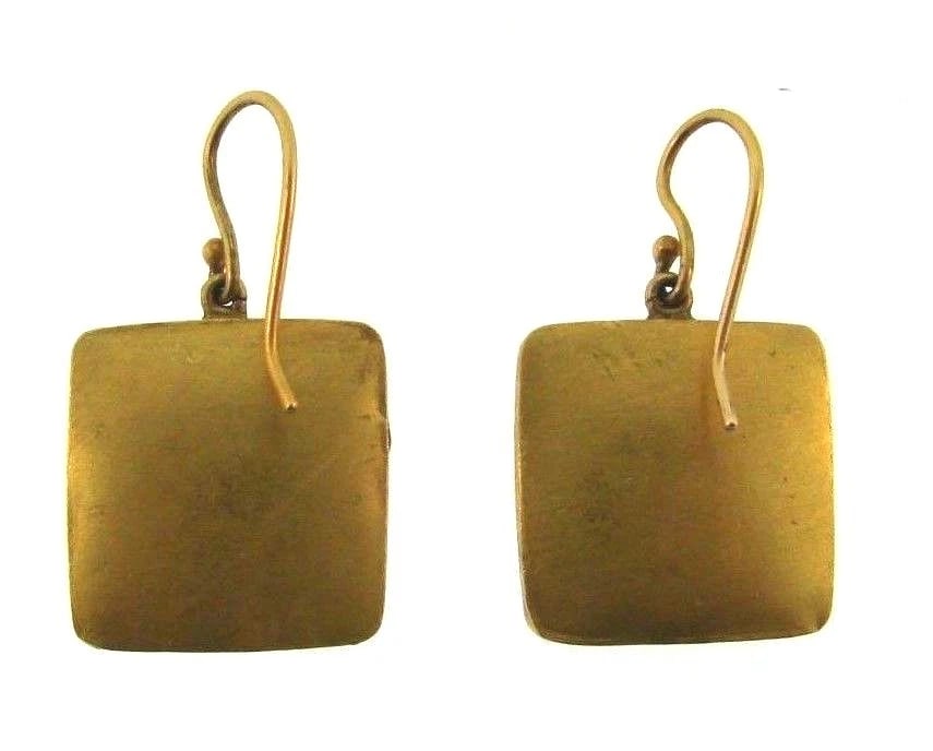 RARE 22k Yellow Gold & Rose Cut Diamond Earrings Circa 1890s - 3