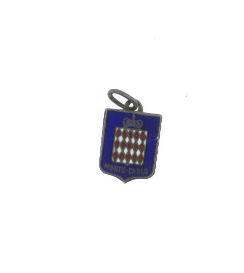 C.1930 VINTAGE ARGENT SILVER PENDANT CHARM MONTE CARLO - 2
