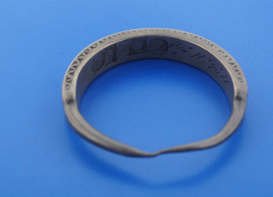 TRIBAL UNIQUE C.1930 SILVER NOSE RING BRACELET DECOR COLLECTIBLE - 7