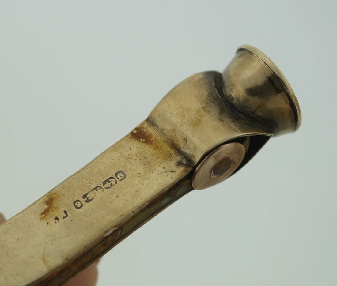VICTORIAN C.1900 ENGLISH HALLMARKS 9K YELLOW GOLD CIGAR CUTTER PENDANT ANTIQUE - 6