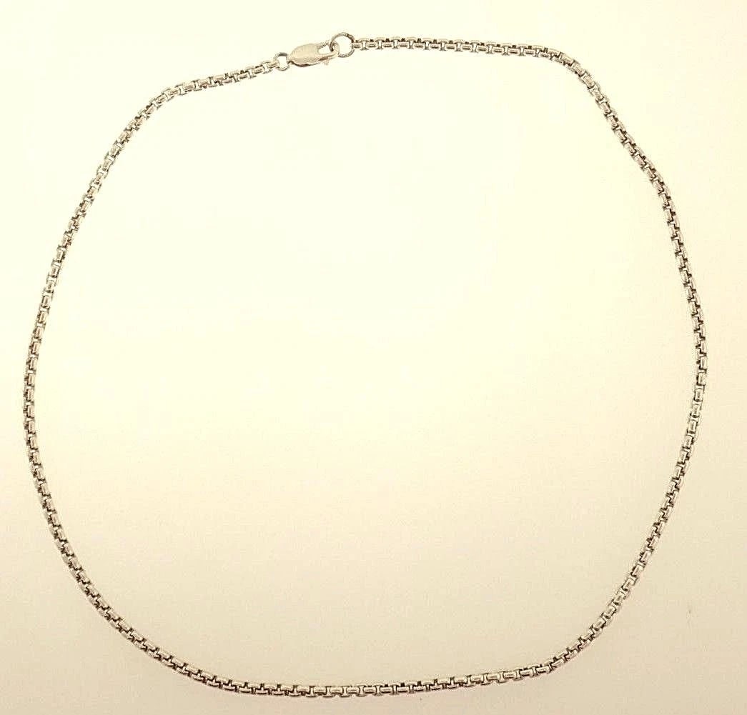 Sterling Silver Box Link Watch Chain - 3