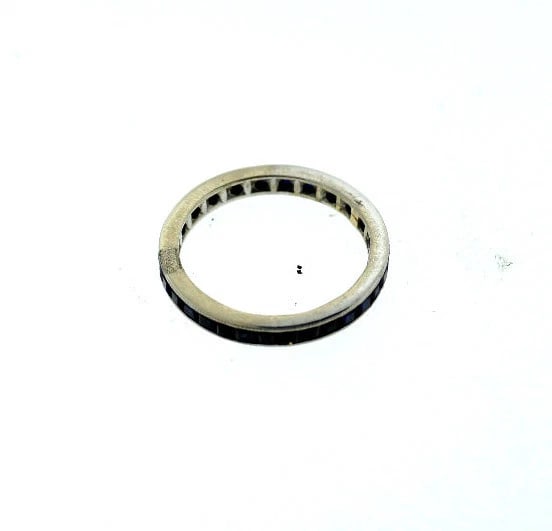 14K WHITE GOLD SAPPHIRE BAND RING STYLISH - 7