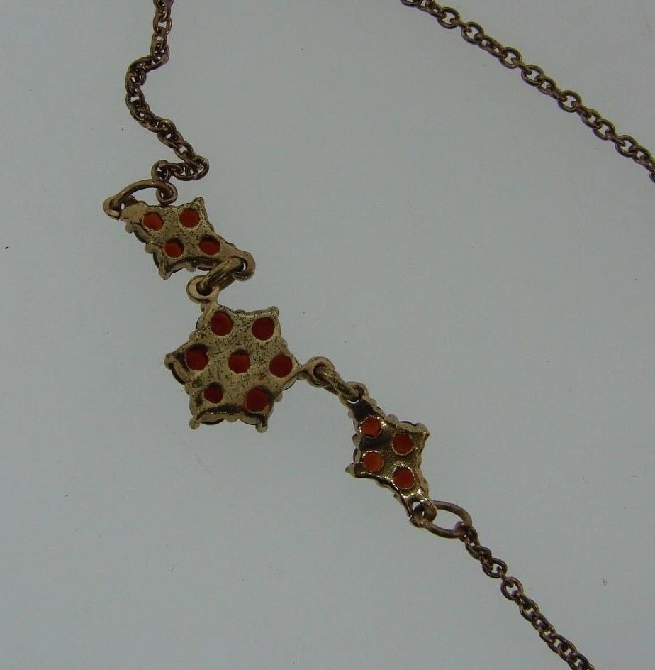 ELEGANT Sterling Silver & Garnet Necklace - 4