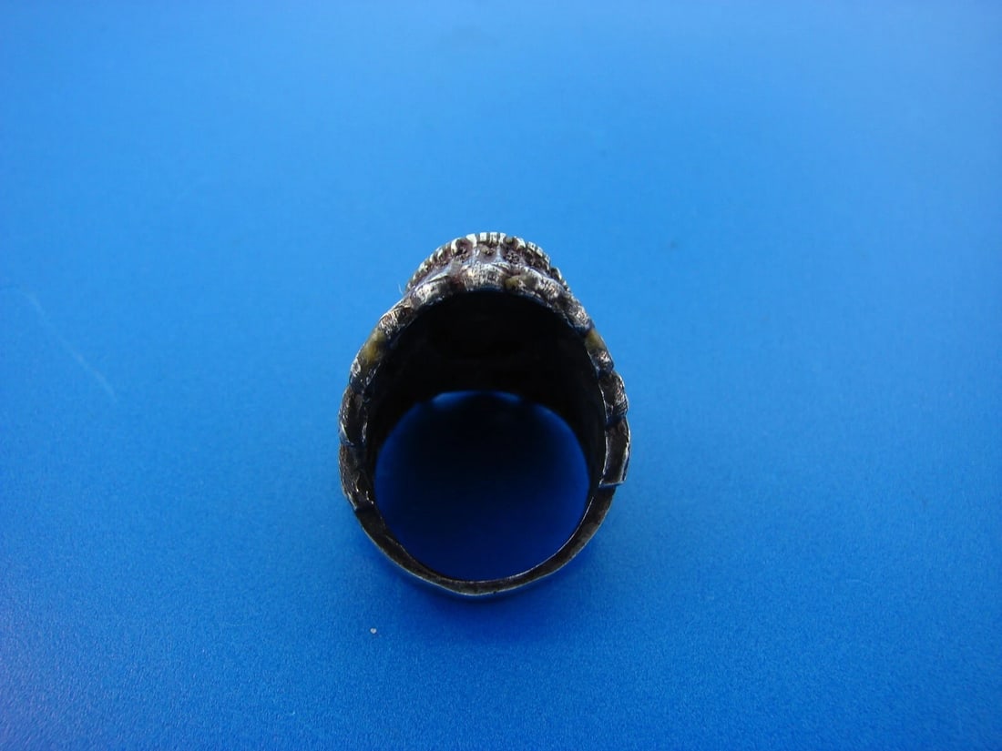 COOL Silver Native American Chief Ring - 4