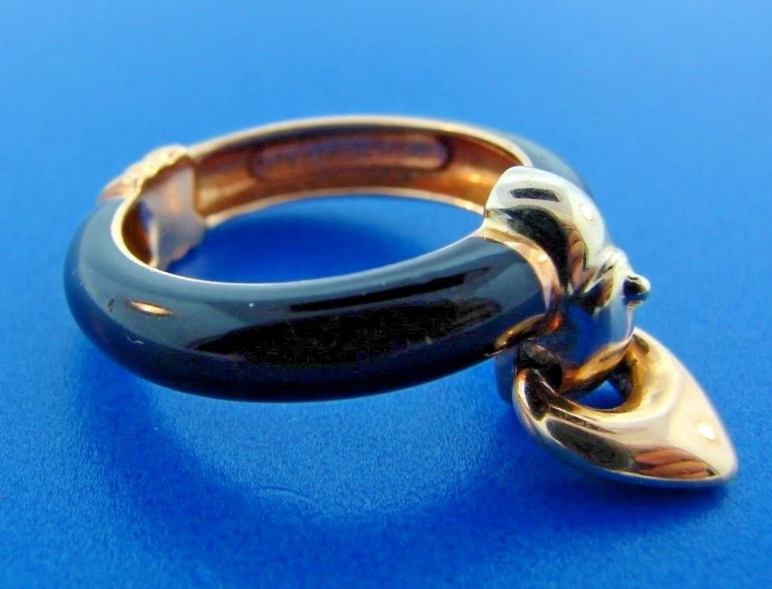HEART YOU Nouvelle Bague 18k Yellow & White Gold & Enamel Heart Ring - 3