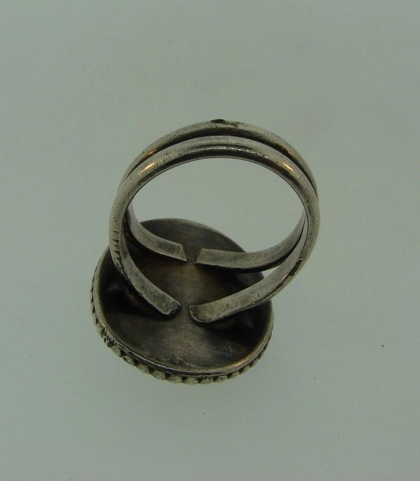 GORGEOUS Sterling Silver & Agate Ring - 4