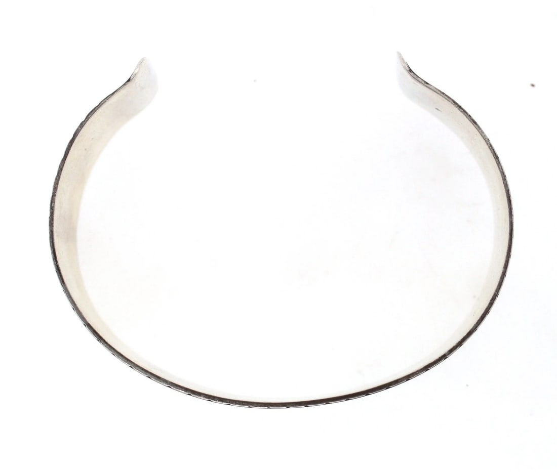 TRENDY Georg Jensen Sterling Silver Navajo Motif Bangle! - 3