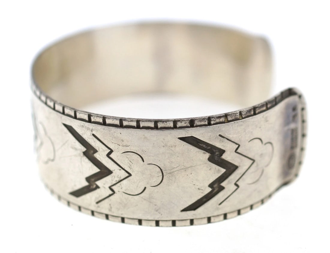 TRENDY Georg Jensen Sterling Silver Navajo Motif Bangle! - 4