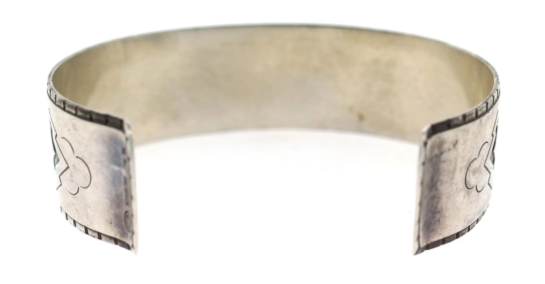 TRENDY Georg Jensen Sterling Silver Navajo Motif Bangle! - 5