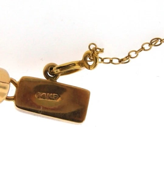 WONDERFUL Chinese 14k Gold & Jade Bracelet Circa 1970! - 4