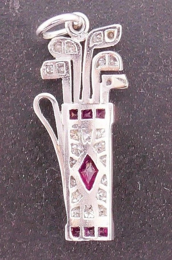 Platinum Diamond Ruby Charm - 5