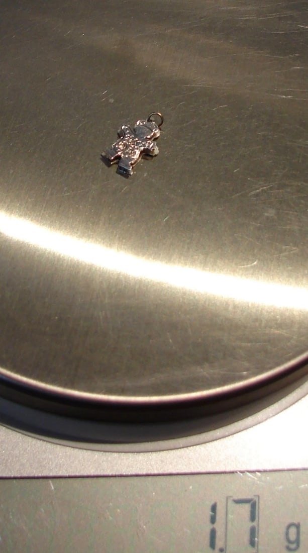 CUTE 14k White Gold Boy Charm Pendant with Diamonds - 5