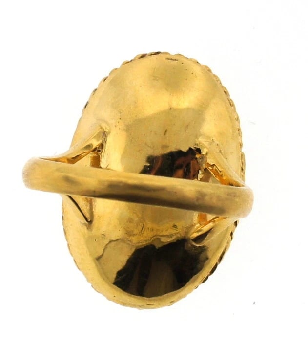 LOVELY 14k Yellow Gold & Jade Ring Circa 1950! - 6
