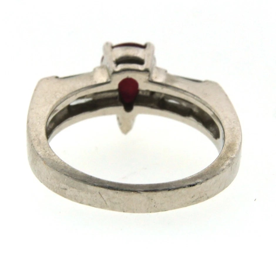 SPLENDID Platinum, Diamond & Ruby Ring Circa 1980! - 4