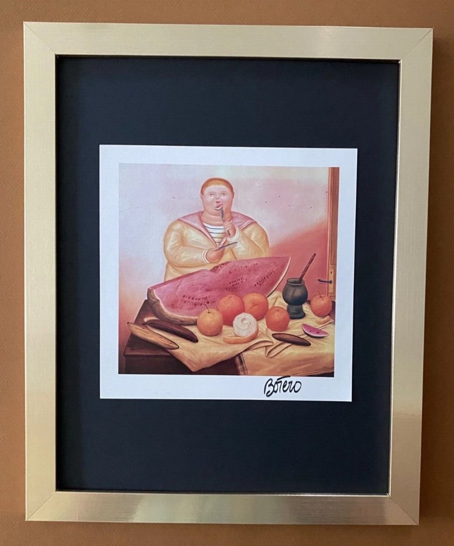 FERNANDO BOTERO COLOMBIA | GORGEOUS VINTAGE PRINT | SIGNED | READY TO HANG FRAME (1 of 3)