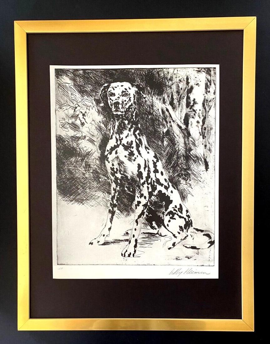 LEROY NEIMAN + DALMATIAN + CIRCA 1990'S + SIGNED PRINT FRAMED (1 of 3)
