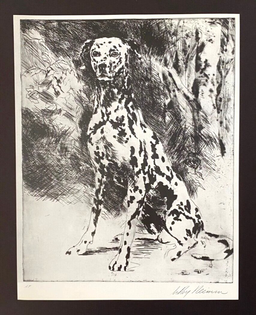 LEROY NEIMAN + DALMATIAN + CIRCA 1990'S + SIGNED PRINT FRAMED - 2
