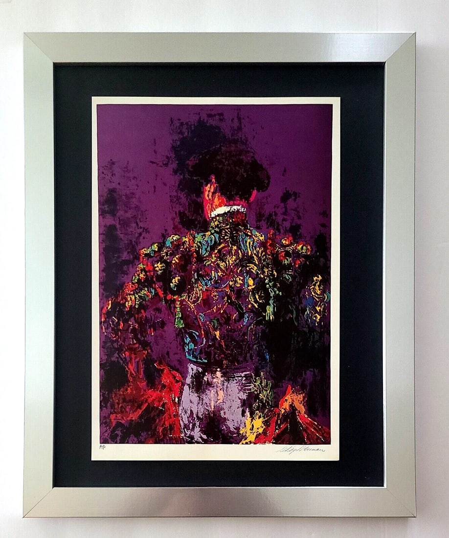 LEROY NEIMAN + MATADOR BULLFIGHTER + CIRCA 1990'S + SIGNED PRINT FRAMED: Title: LEROY NEIMAN + MATADOR BULLFIGHTER + CIRCA 1990'S + SIGNED PRINT FRAMED Description: We have for Sale this LEROY NEIMAN AWESOME VINTAGE PRINT " MATADOR BULLFIGHTER " SIGNED ON THE PLATE FULL OF