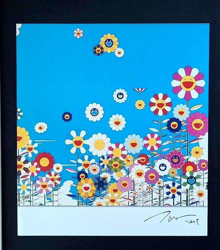 TAKASHI MURAKAMI + AWESOME SIGNED ART PRINT FROM JAPAN + WITH NEW FRAME - 2