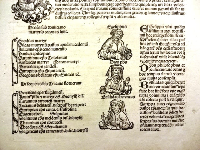 1493 Incunable Leaf Nuremurg Chronicles Portraits - 3