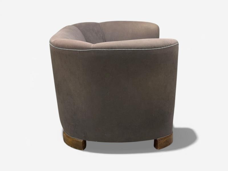 Danish Modern, Banana Sofa, Stained Beech, Fabric, Denmark, 1930s - 7