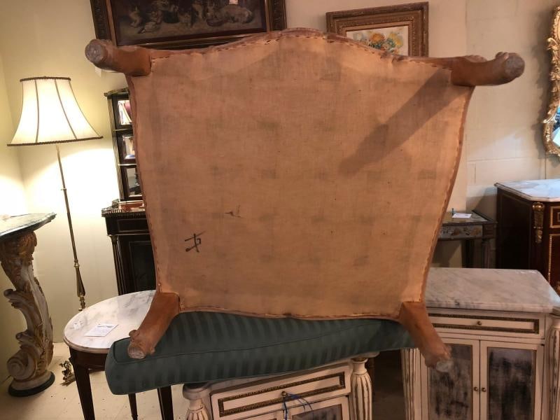 Pair of Louis XV Style Lounge or Wing Chairs, Carved, Large - 10