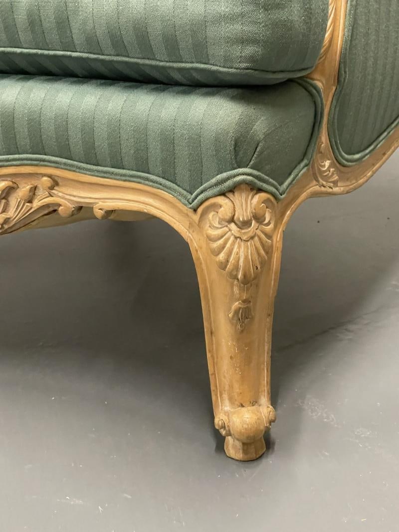 Pair of Louis XV Style Lounge or Wing Chairs, Carved, Large - 9